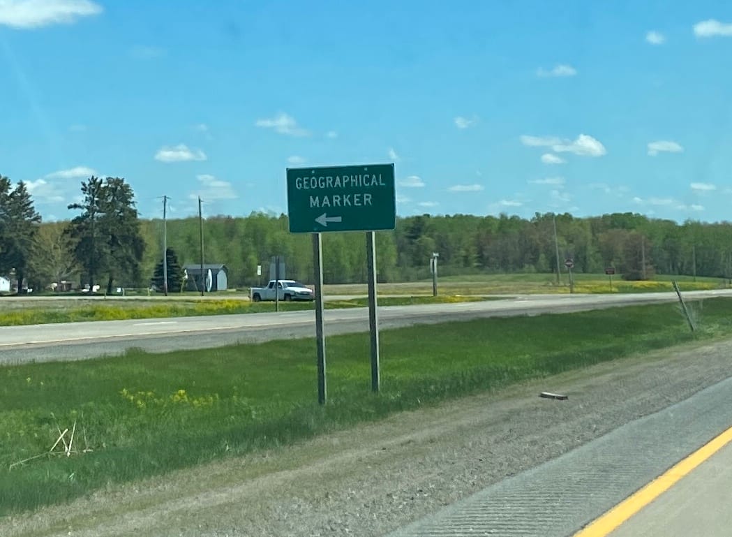 Geographical Marker Sign