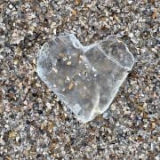 Glass Heart on Beach at Mayport Glass Heart on Beach at Mayport