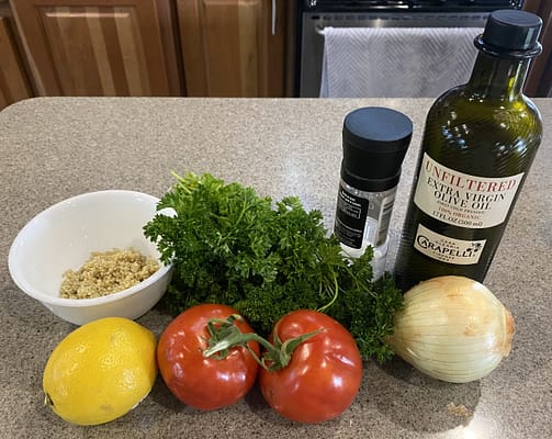 Ingredients for Tabouleh