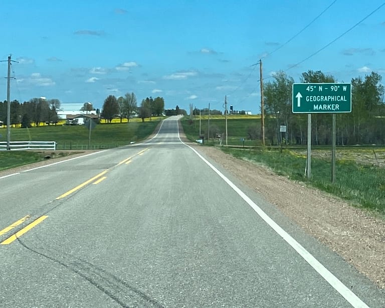 45n - 90w highway sign